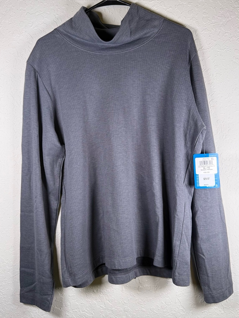 NWT Columbia Holly Hideaway Funnel Neck LS Women’s XL Gray Top